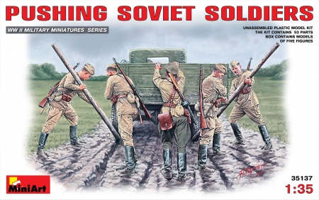 PUSHING SOVIET SOLDIERS 